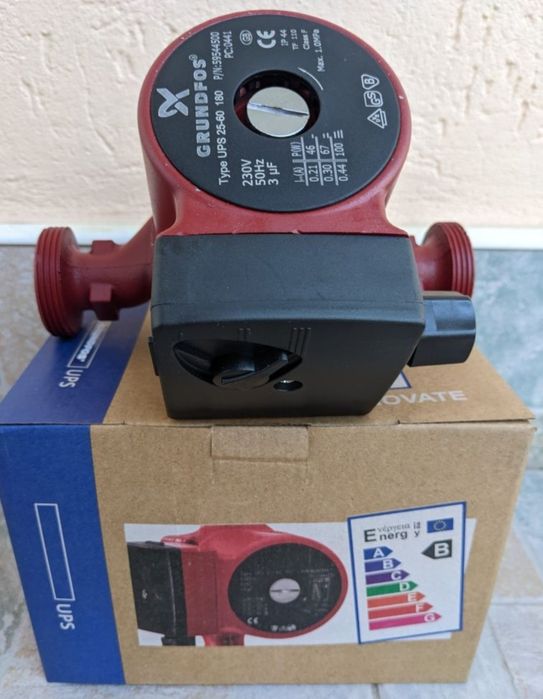 Grundfos 25-60/180 насос для опалення та циркуляції