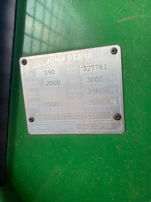 Прес-підбирач ДЖОН ДІР 590, JOHN DEERE 590, рулонний, 1998 р.в