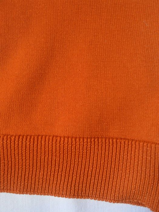 Кофта с коротким рукавом, большой размер, цвет апельсиновый.