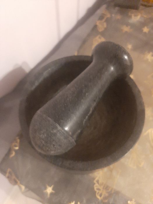 almofariz Pilão pedra garrafa Alemã Santo Bernhard