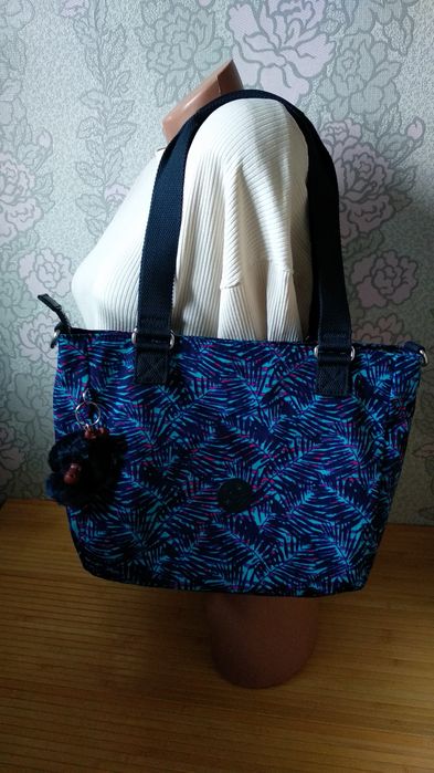 Сумка Kipling Киплинг цветная фиолет брелок обезьяна