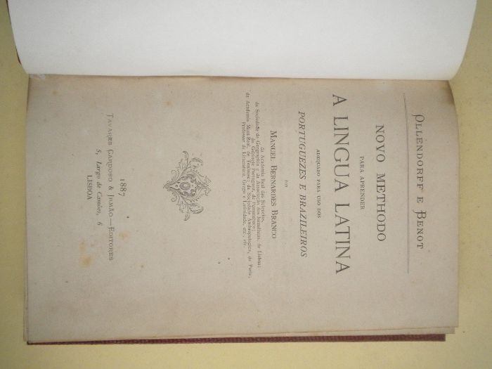 Novo methodo para aprender a língua latina – Manuel Bernardes Branco
