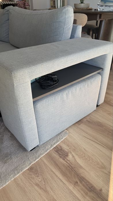 Sofá-cama cizento