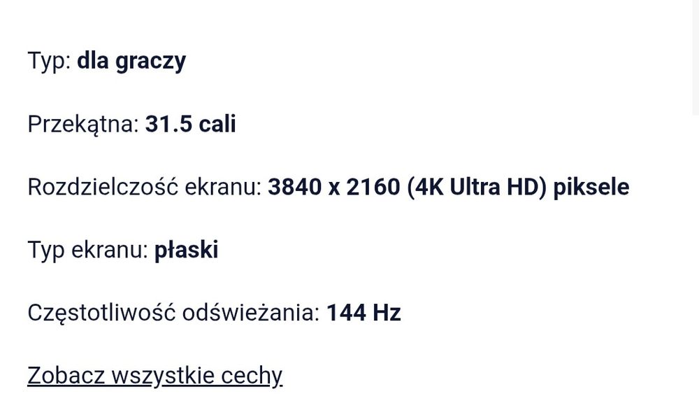 Sprzedam Monitor GIGABYTE M32U 144Hz 4k