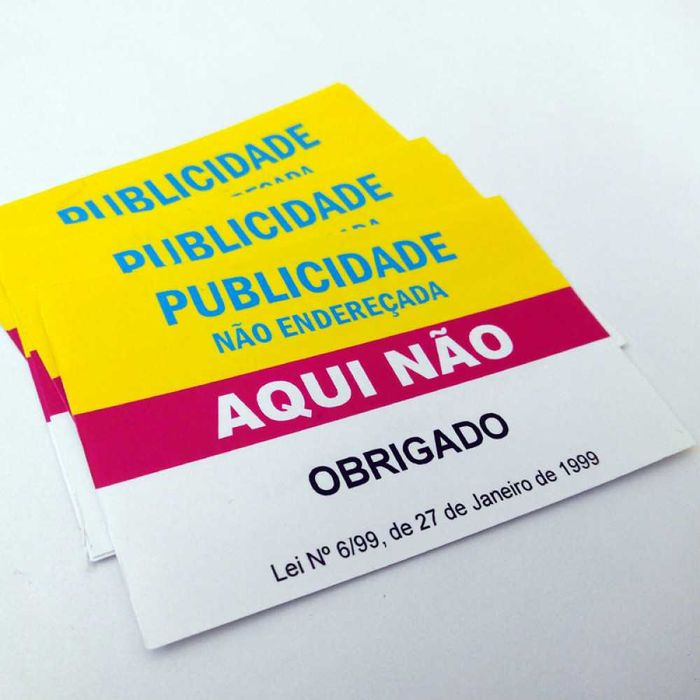 Autocolante Publicidade Aqui Não