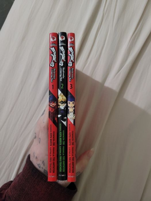 Manga komiks Miraculous Biedronka i Czarny kot tom 1-3 zestaw