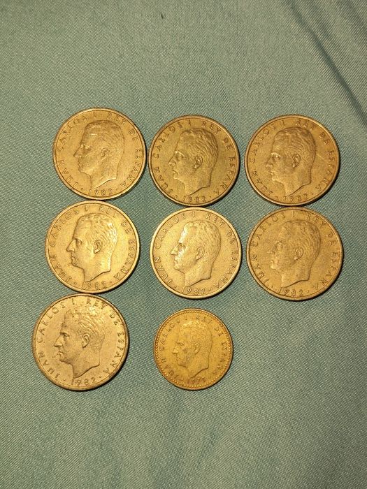 Moedas de cien pesetas 1982