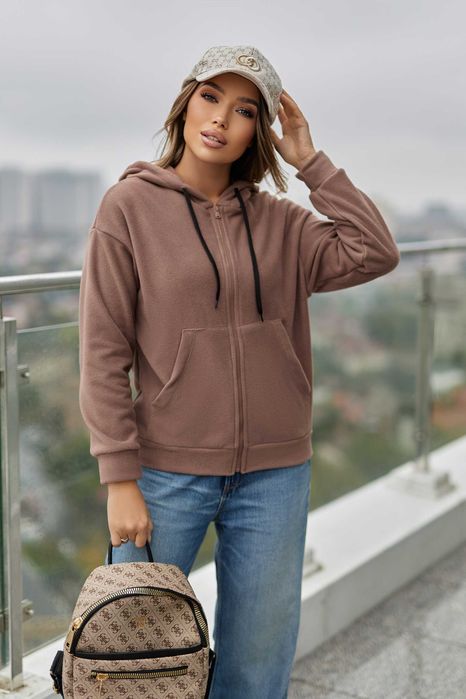 Кофта худі жіноча оверсайз / женская кофта худи оверсайз на молнии