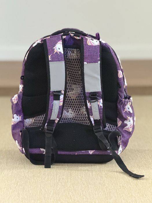 Mochila Escolar de Unicórnio (Roxa)
