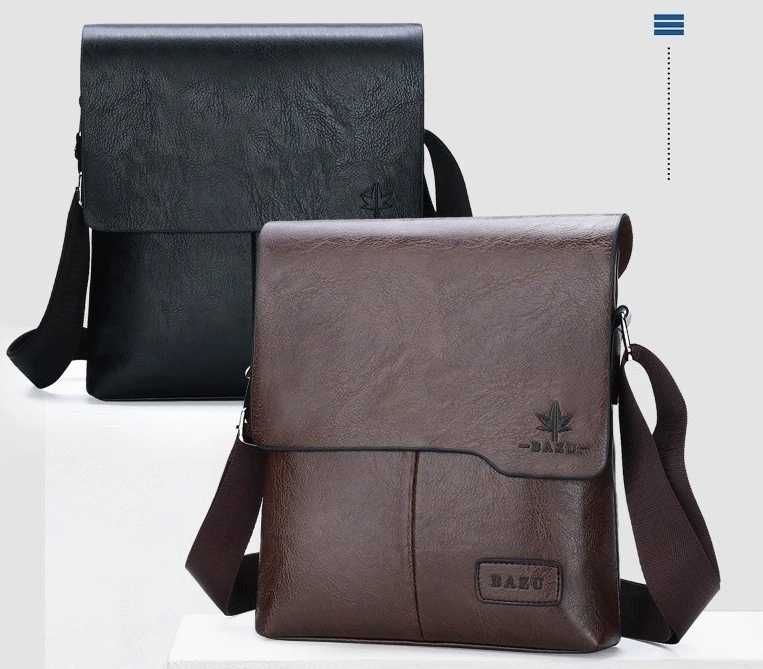 Mala Tiracolo BAZU, NOVA, castanho 4 compartimentos