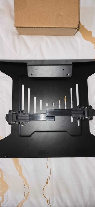 Suporte Duplo Monitor + Apoio Portátil | Braços Articulados | Tripé Completo