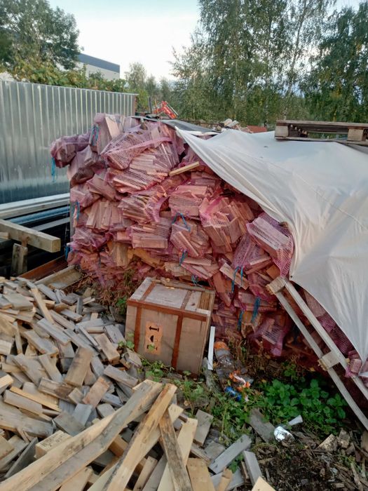 Drewno opałowe workowane