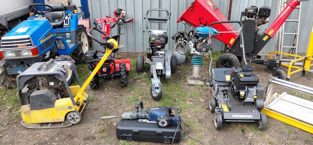 Wynajem Rębak do gałęzi Cedrus Bardzo mocny Glebogryzarka Cedrus Bardzo mocna Frezarka do pni obrotowa  Zagęszczarka 100, 200kg Skoczek Wertykulator