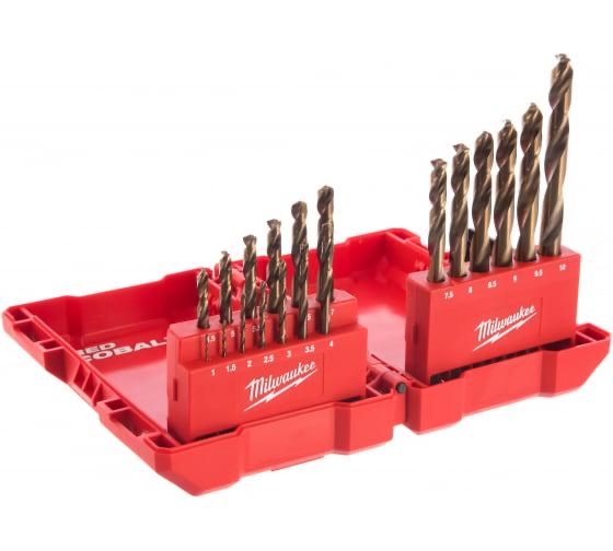 Набір свердл по металу Milwaukee HSS-G RED COBALT 19шт (4932352470)