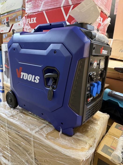Инверторный бензиновый генератор VTools VG4750iSR 4кВт со стартером