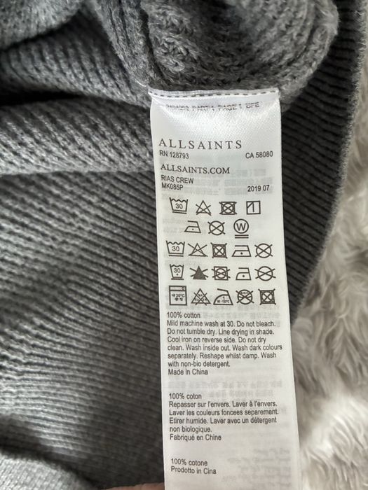 Sweterek AllSaints L Szary