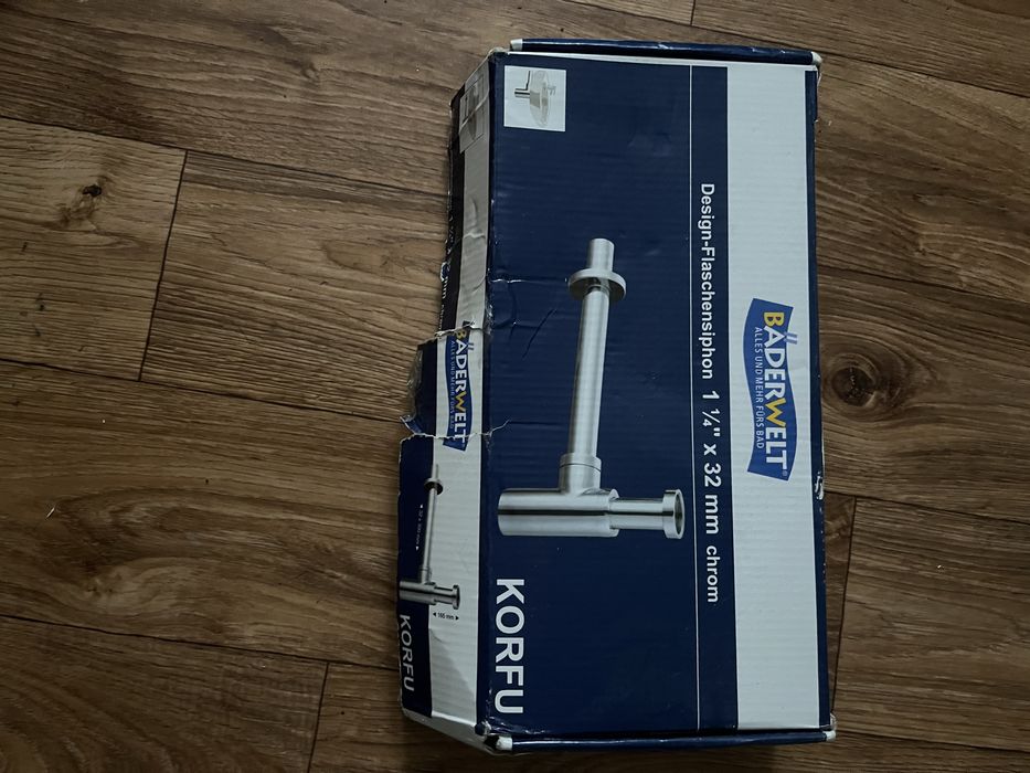 Syfon butelkowy 1 1/4 cali x32mm chromowy Korfu