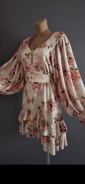 Sukienka zwiewna ekskluzywna Nina Basco rozmiar m