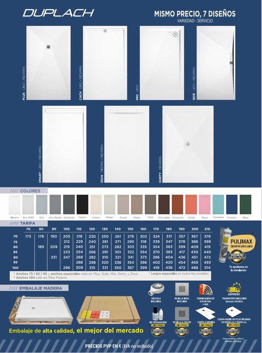 Bases de Chuveiro em Gel Coat 3cm Stone Cach/Smart/Sorty/Side/Mio