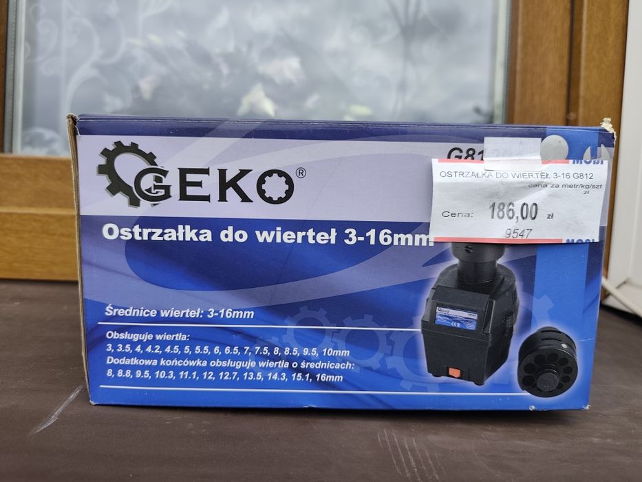 Ostrzałka do wierteł GEKO 3–16 mm.