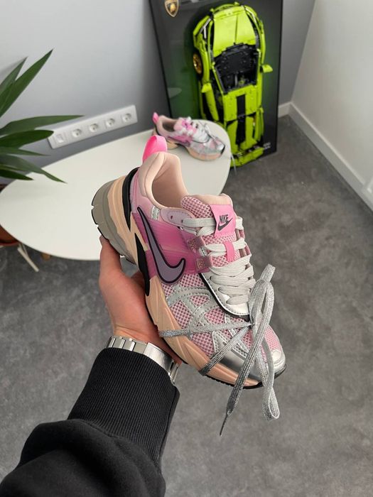 Кросівки Жіночі Nike V2K Runtekk Beige Pink Silver 36-41 Топ якість