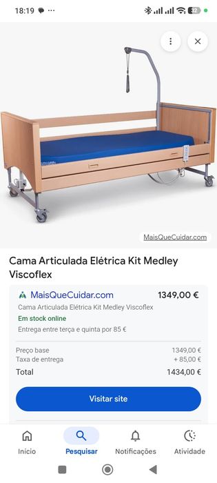 Cama articulada como nova usada seis meses igual á da foto com colchão