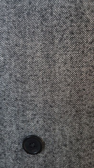 Marynarka dwurzędowa Karl Lagerfeld 48 Szary Grafit Jodełka Wełna