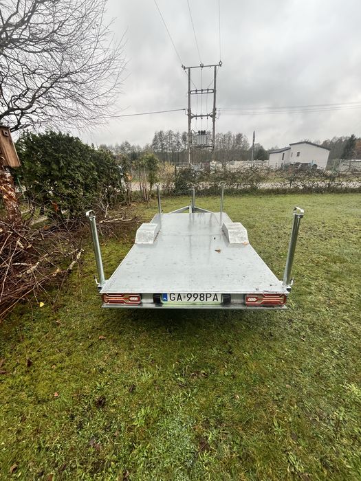 Mocna przyczepa platforma 306x160 750 DMC – kamper quad motocykl