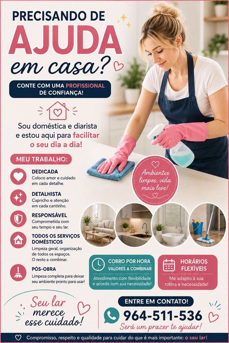 Limpezas residenciais/ Pós obras