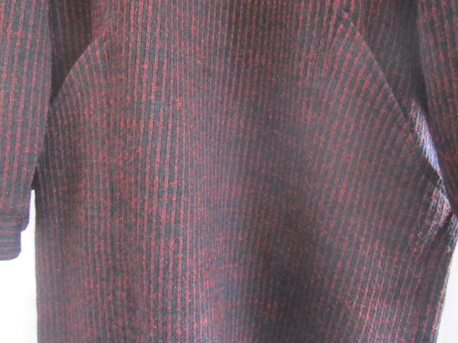 Vestido Interveste a direito Bordeaux e preto brilhante T46