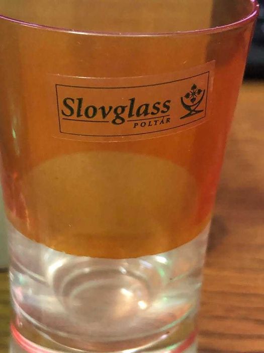 6 copos licor vidro cor slovglass poltar