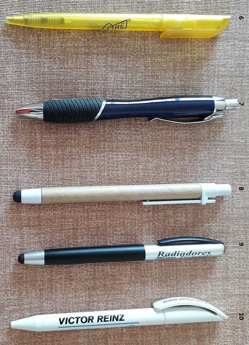 Canetas variadas
