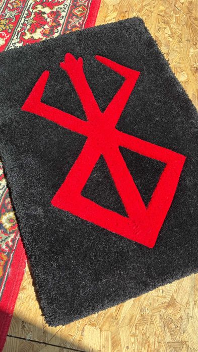 Тафтинговий килим, килим ручної роботи, килим Берсерк 66x46 см