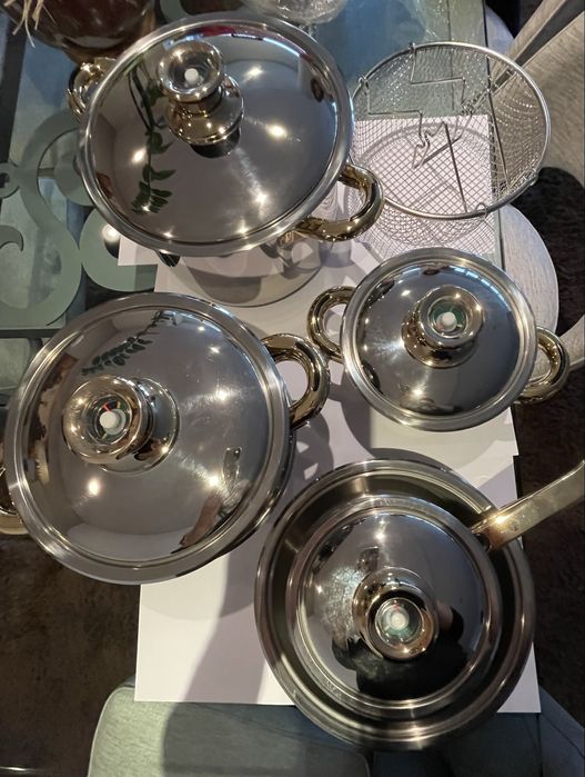 Trem de cozinha em inox 18/10 com controlo de temperatura. NOVO