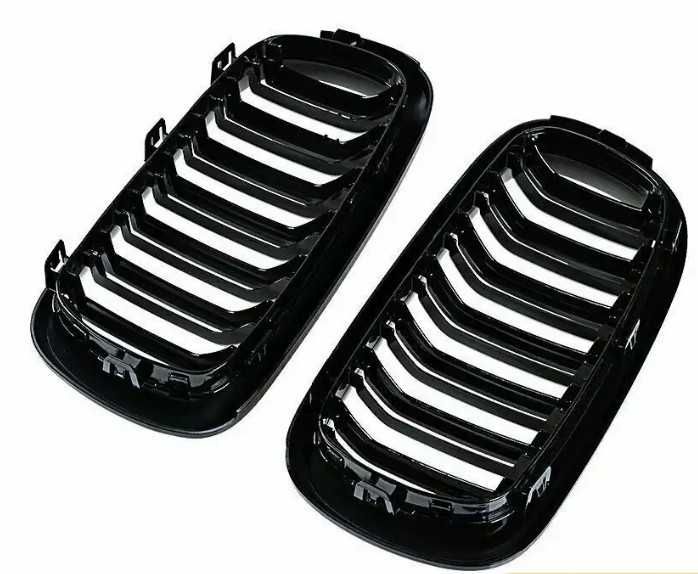 Grelhas frontais preto brilho dupla barra BMW série X5 F15 X6 F16