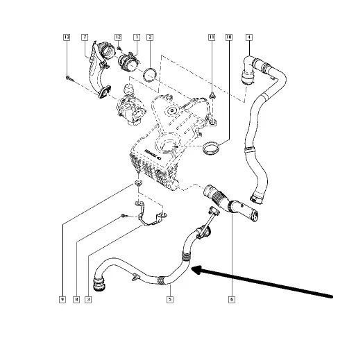 Tubo Intercooler Novo Dacia Logan Sandero 1.5 Dci 144605567R