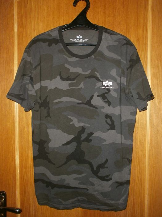 Футболка Alpha Industries Germany, woodland, р. XL, наш 54. ПОГ-62 см