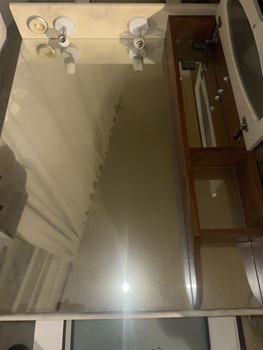 Armario casa banho com lavatório pedra e espelho! 2 conjunto completo