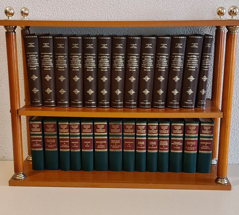 Coleção de livros e Coleção de dicionário.