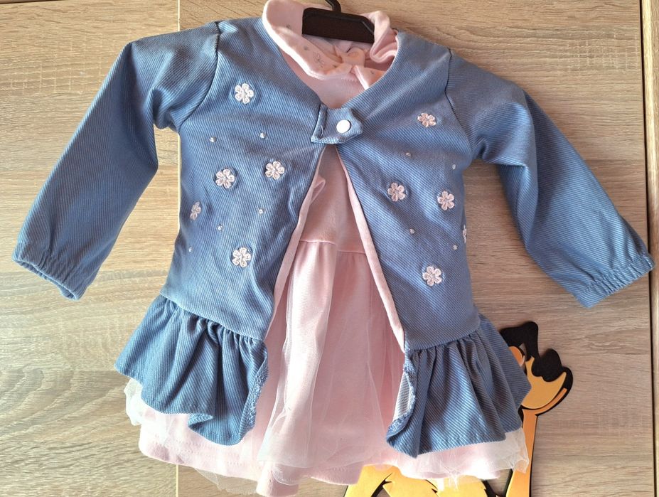 Granatowy komplecik dla dziewczynki na 80