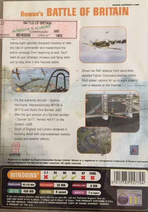 Batalha Inglaterra - Aviões - PC Game