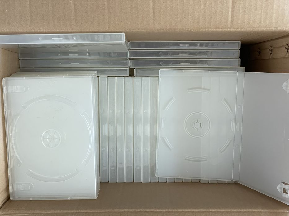 Caixas plasticas CD, DVD, Blu-ray