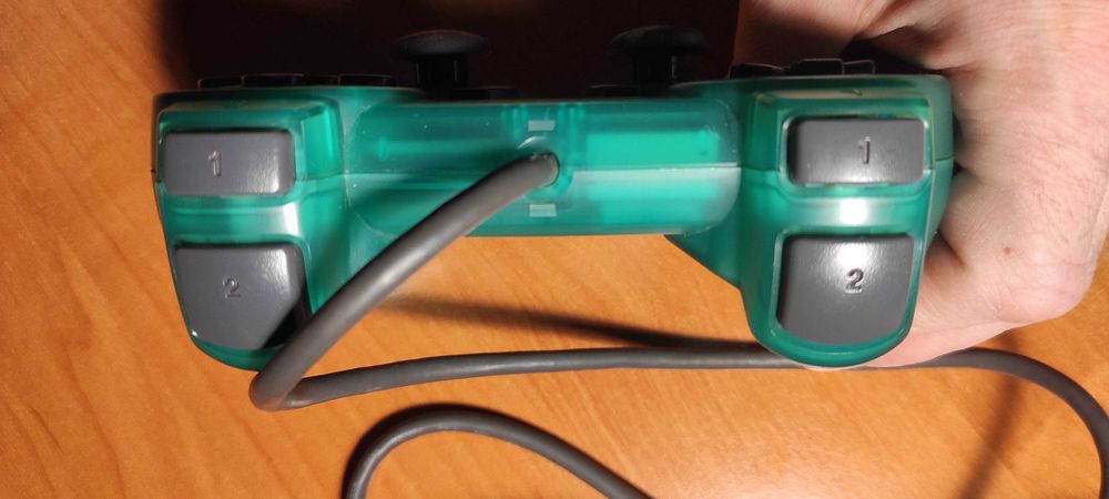 Dualshock Pad do PS1, PS2, przeźroczysty, SCPH-1200 Made in Japan