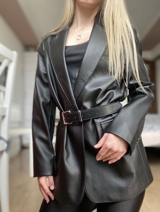 Marynarka ze skory ekologicznej Stradivarius (nowa z metką)