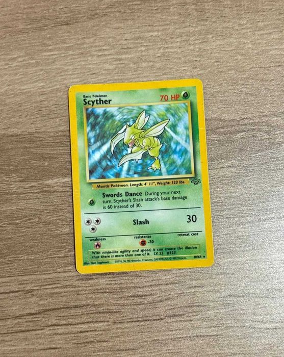 Scyther Holo 10/64 Jungle Carta Pokémon Original TCG Wotc - PT