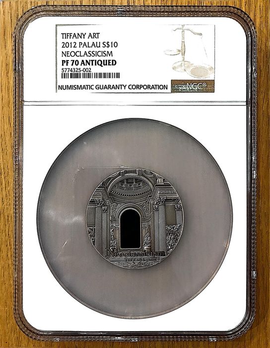 10 dolarów - Tiffany Art 2012 Palau Neoclassicism NGC PF 70 ANTIQUED