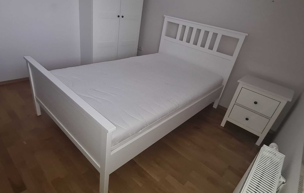Łóżko Hemnes 120x200 cm z materacem termoelastycznym komplet