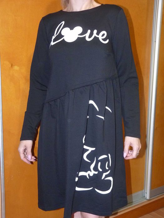 Черное нежное женское платье с длинным рукавом, летнее платье софт