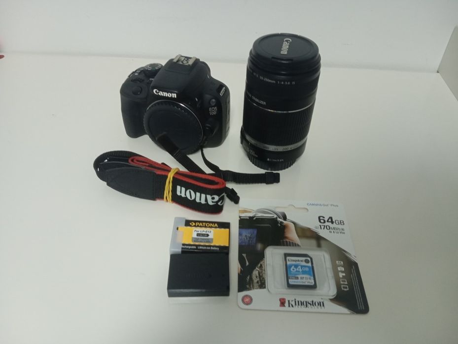 Canon 100D + Objetiva 55-250mm IS