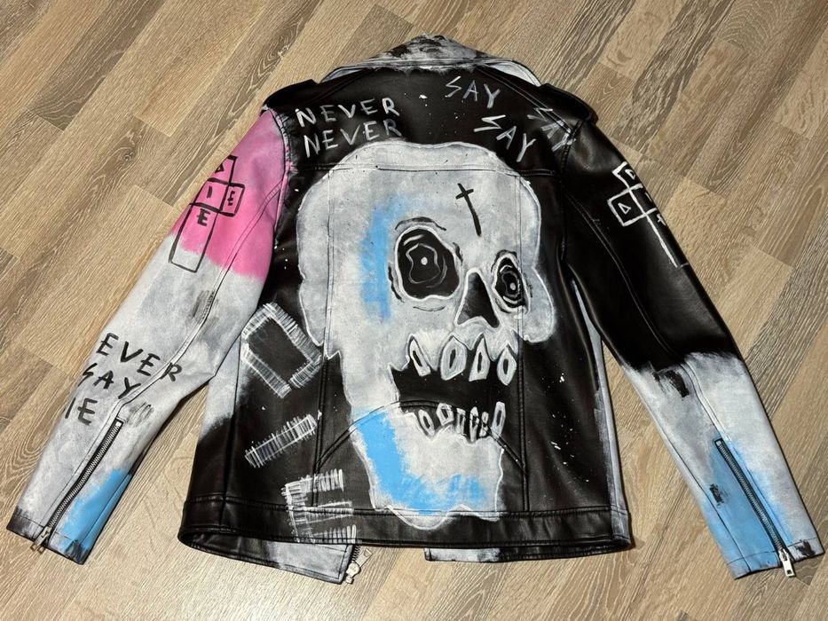 Продам кастомну шкіряну куртку Lil Peep розмір M